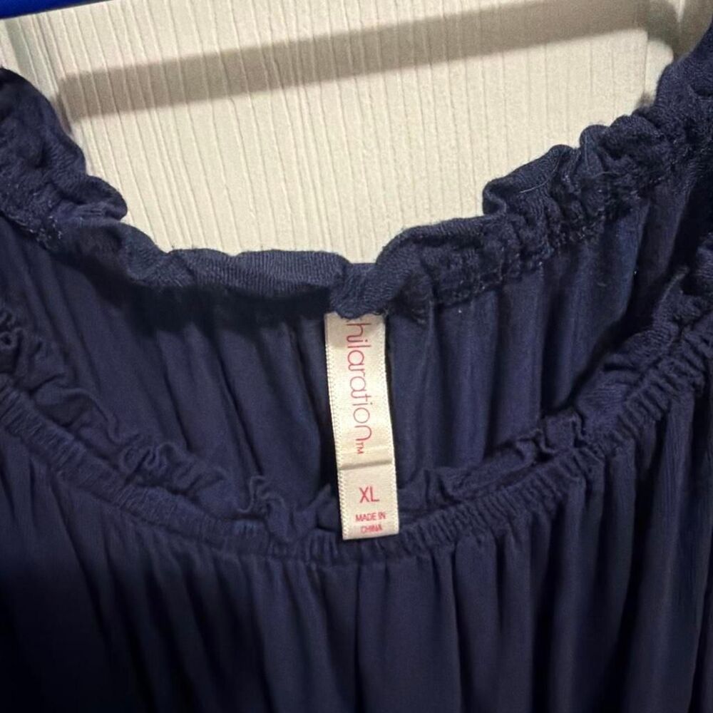 Xhilaration Women's Navy and Blue Blouse - Picture 3 of 4